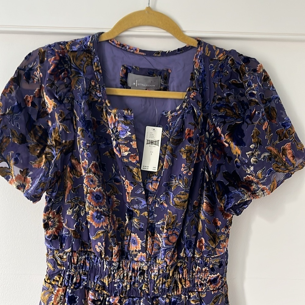 Anthropologie - The Somerset Burn-out Velvet Maxi Dress Size Small NWT In - Picture 9 of 13